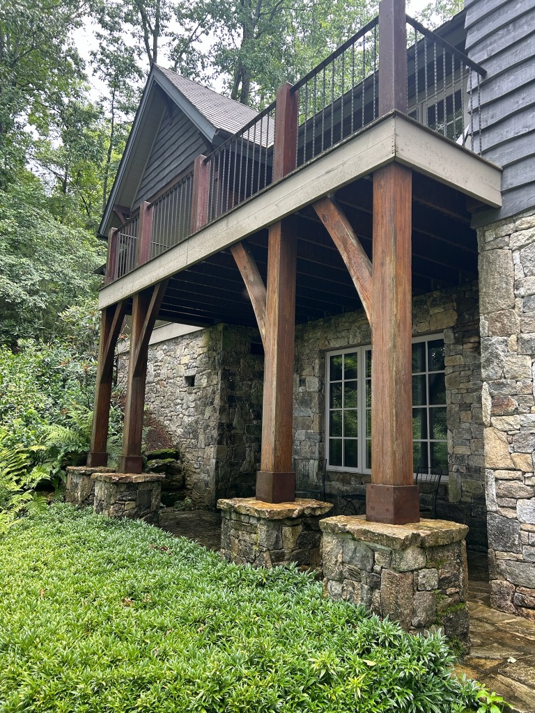 Luxury mountain home exterior after soft wash service