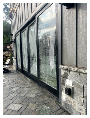 Dirty windows on luxury home before professional cleaning